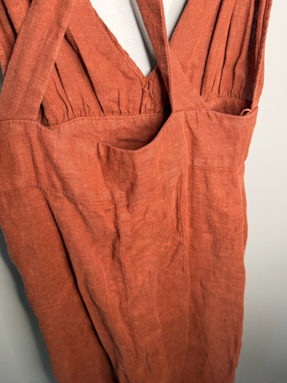 Zara Linen Midi Gold Detail - Picture 11 of 13